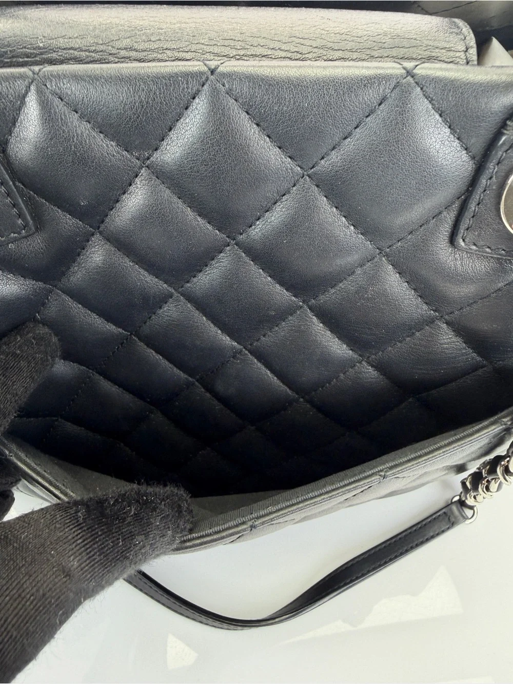 Chanel Calfskin Quilted Large Easy Shopping Tote Black